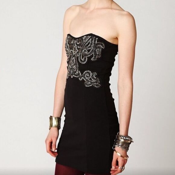 Beaded Free People Strapless Delhi Tube Dress - Picture 7 of 12